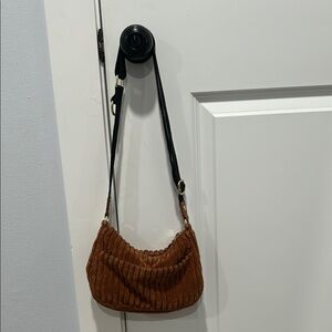 Brown Corduroy Shoulder Bag